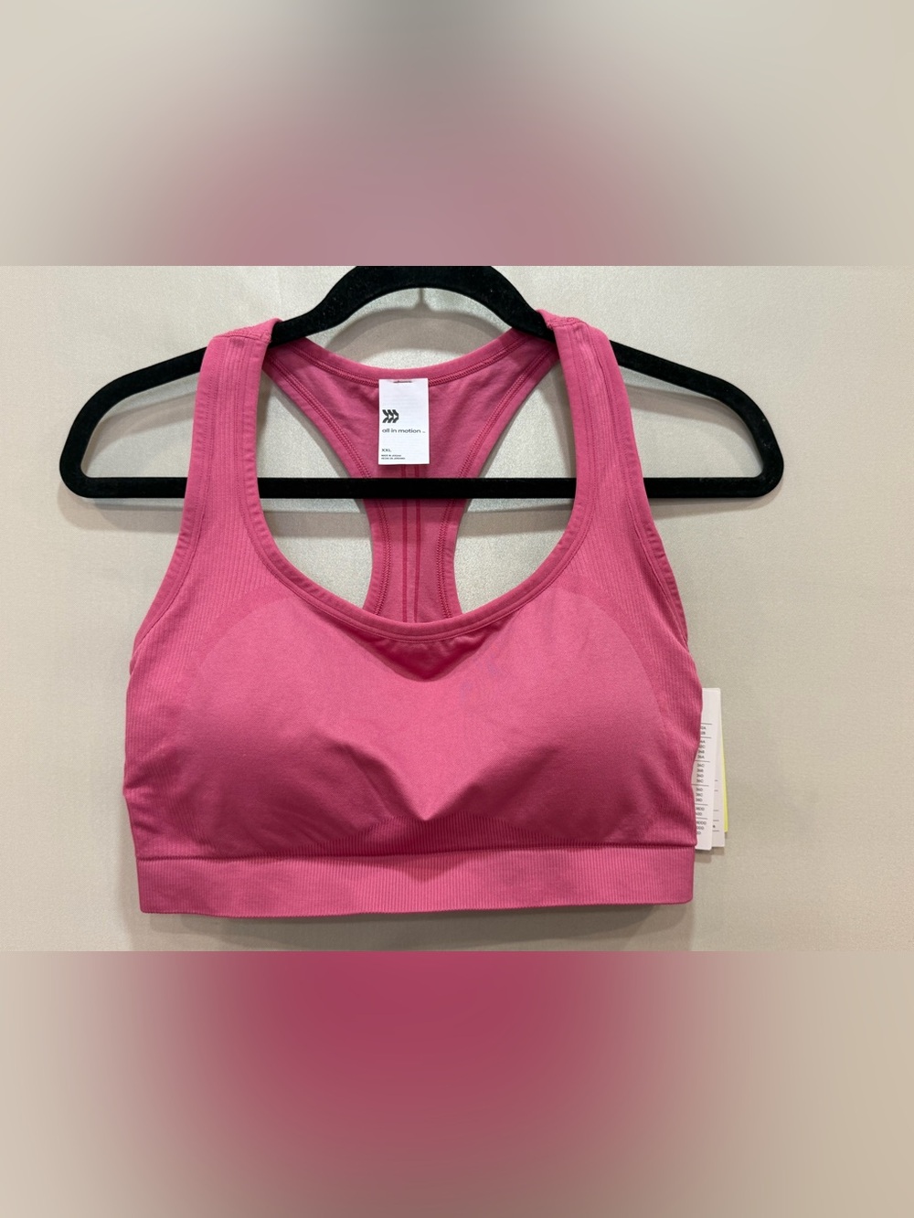 all in motion Hot Pink Seamless Racerback Sports Bra